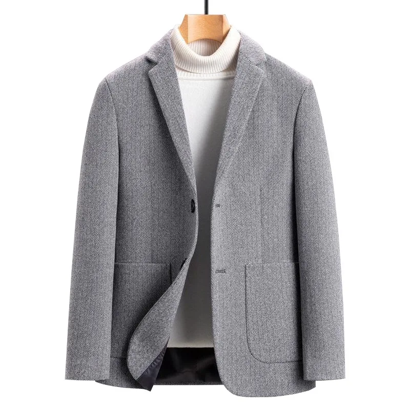 2026 New Fashion Spring Autumn Men Solid Color Turn-down Collar Long Sleeve Casual Business Trendy Basic Suit Blazers Male Tops
