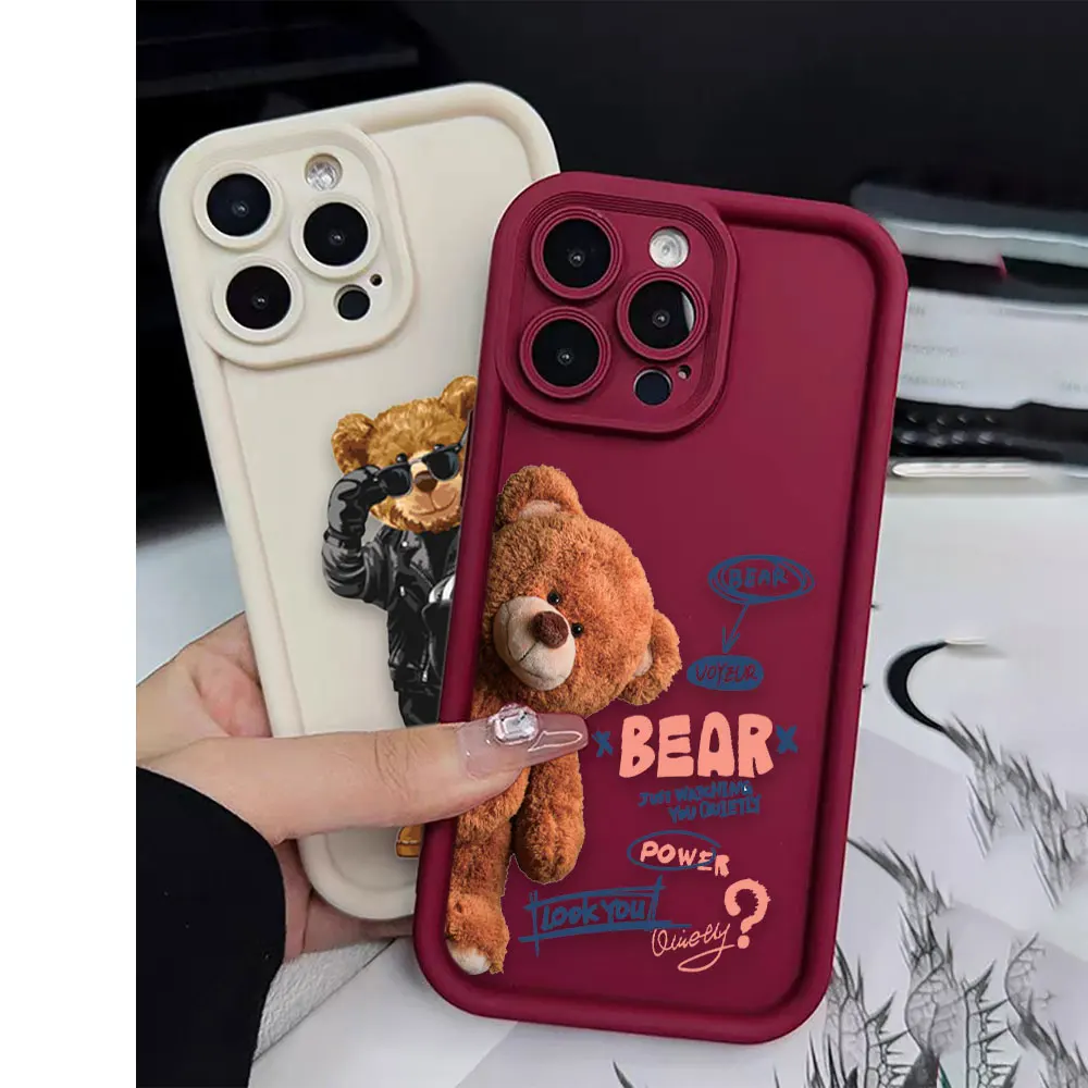 Funny T-Teddy Bear Cover Phone Case For Google PIXEL 7 8 7A 8A 9 Oneplus 11 10R 8T NORD CE 2 3 4 LITE ACE 2 3 5G Case Funda Capa