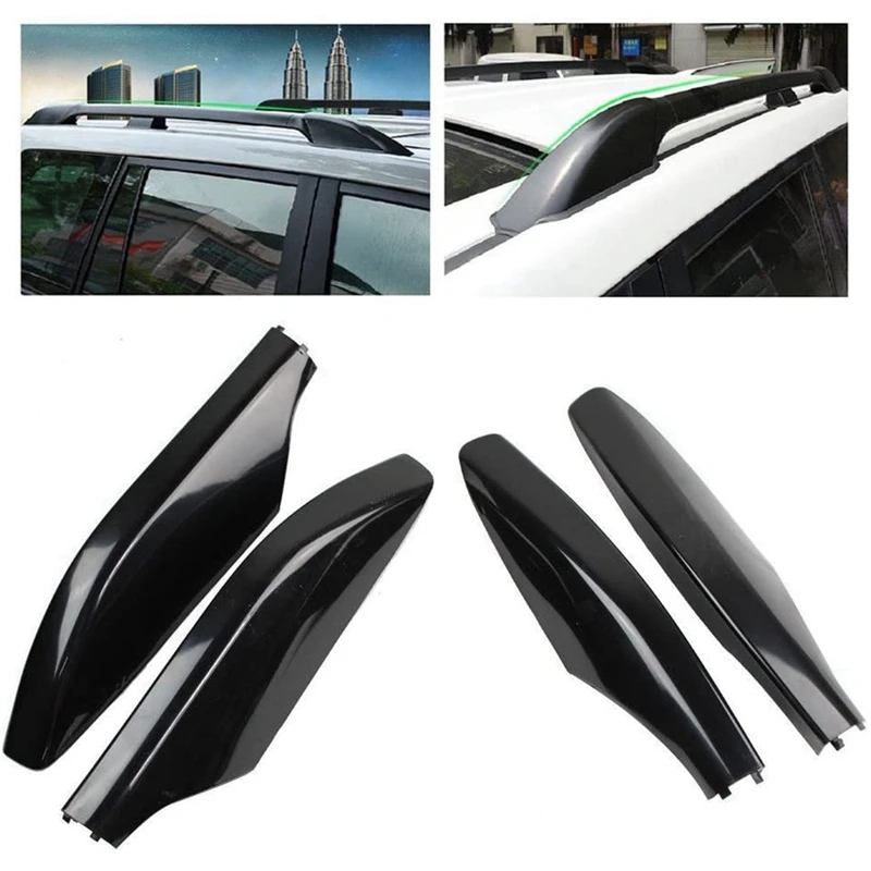 4 Pcs Roof Rack Cover Rail End Lid Protection Case For Toyota LAND CRUISER PRADO 150 LC150 2010-2020