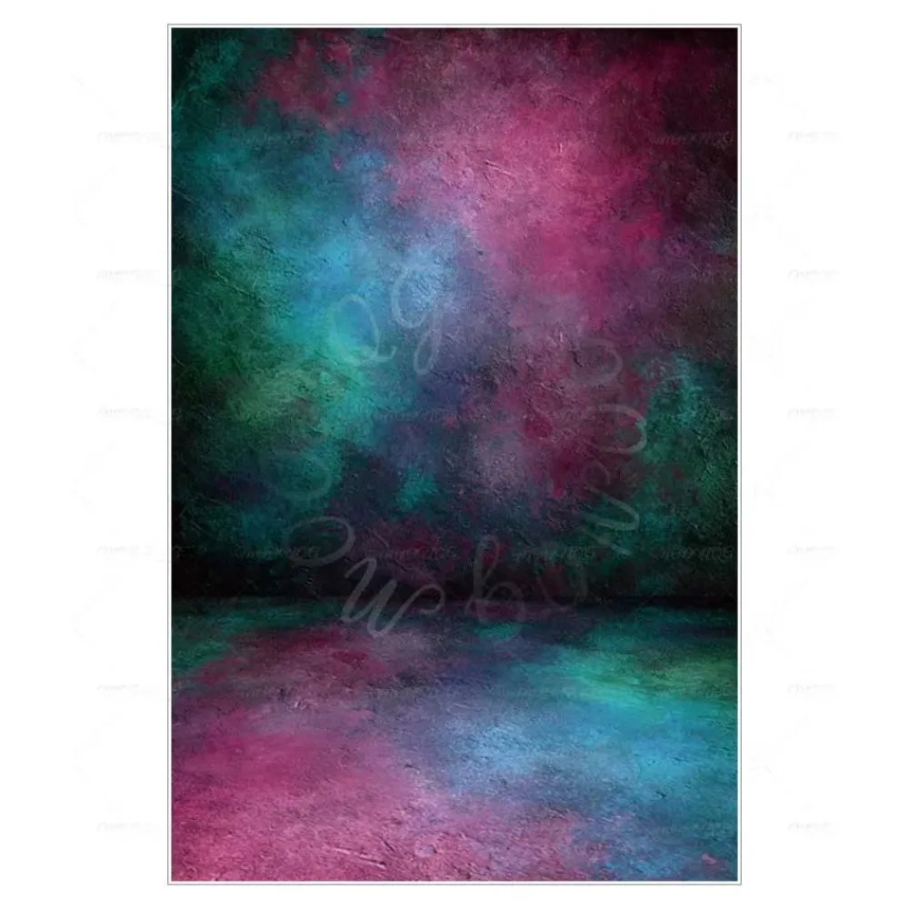 Colorful Texture Space Theme Banner Backdrop, Family Gathering Party Poster, Pregnant Woman Portrait Photography Studio Backdrop