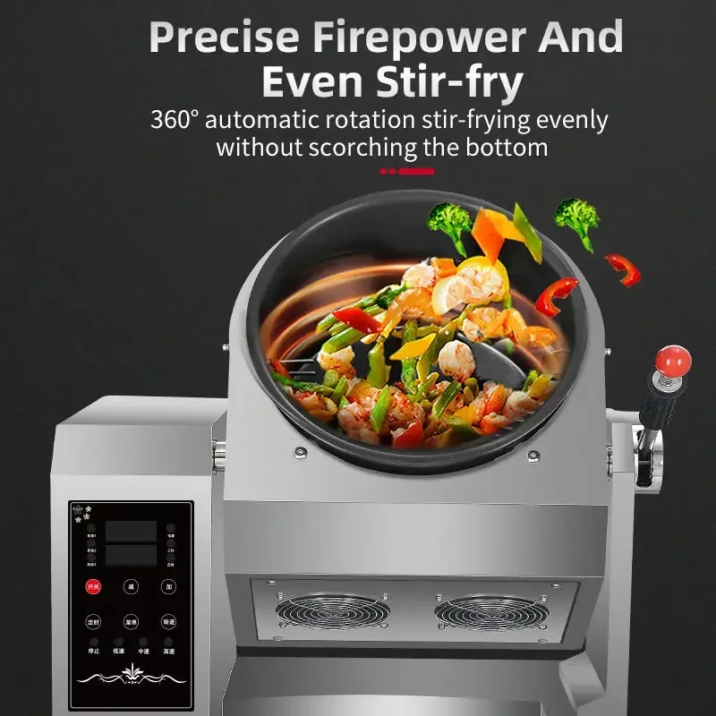 Intelligent Commercial Automatic Stir Fryer Machine Non Stick Smart Auto Cooking Machine for Restaurant Canteen Lab Food Test