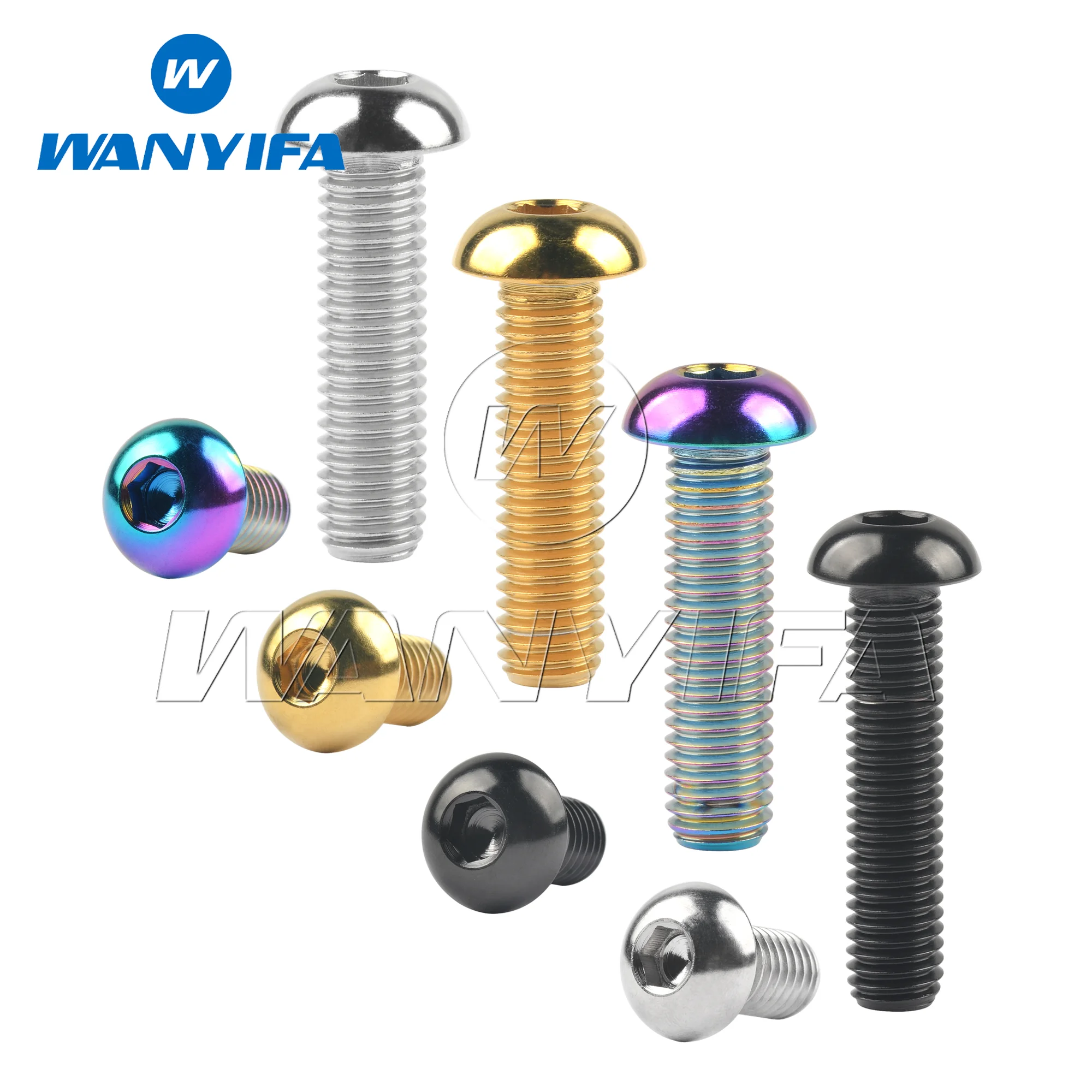 Wanyifa M8 Titanium Hex Bolt  for Motorcycles - 15/20/25/30/35mm Multi-Length Fastener Set with Vibration Resistance 10/15pcs