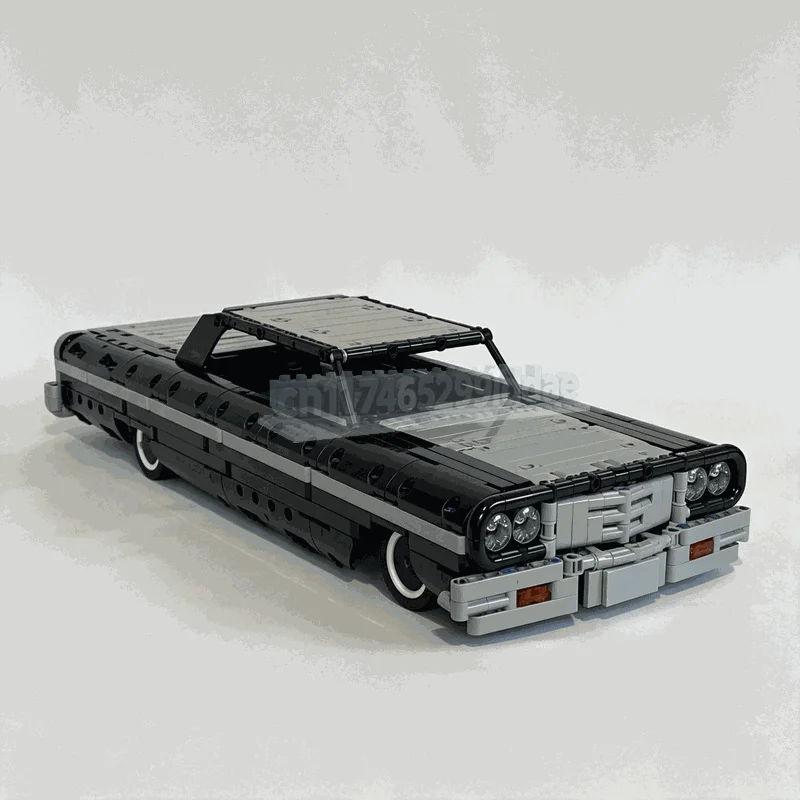 1019PCS Lowrider Impala Classic Car Model Custom Building Blocks DIY Creative Assembly Toy Vehicle Gift Educational Collection