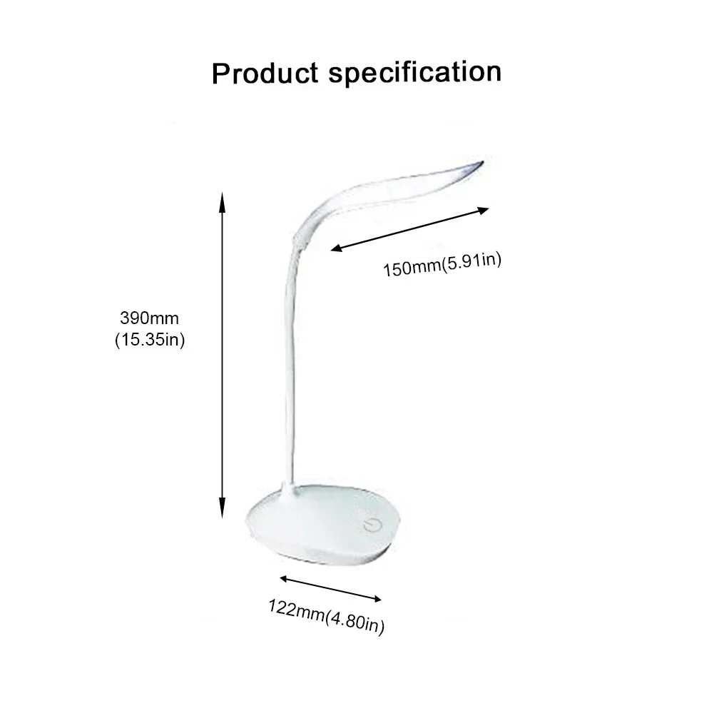 Imagem -03 - Dimmable Led Desk Lamp Foldable Touch Table Lamp Bateria Recarregável Multifuncional Luz Portátil Nightlight