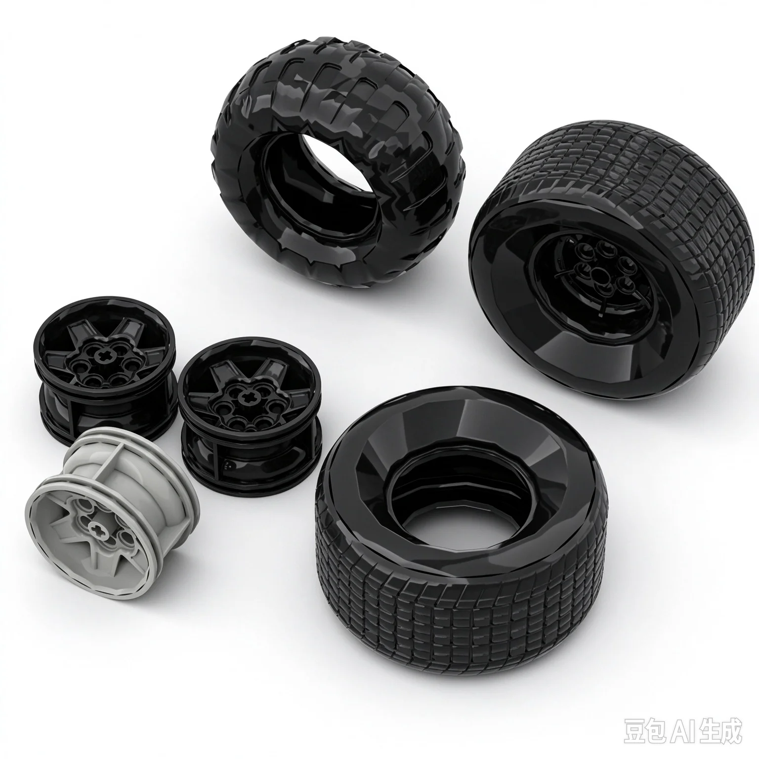 Little Builder 45982/56908 18450 Wheel Tyre 82.8x37.8mm DIY Assembly MOC Compatible Toys Technological Automobile Building Block