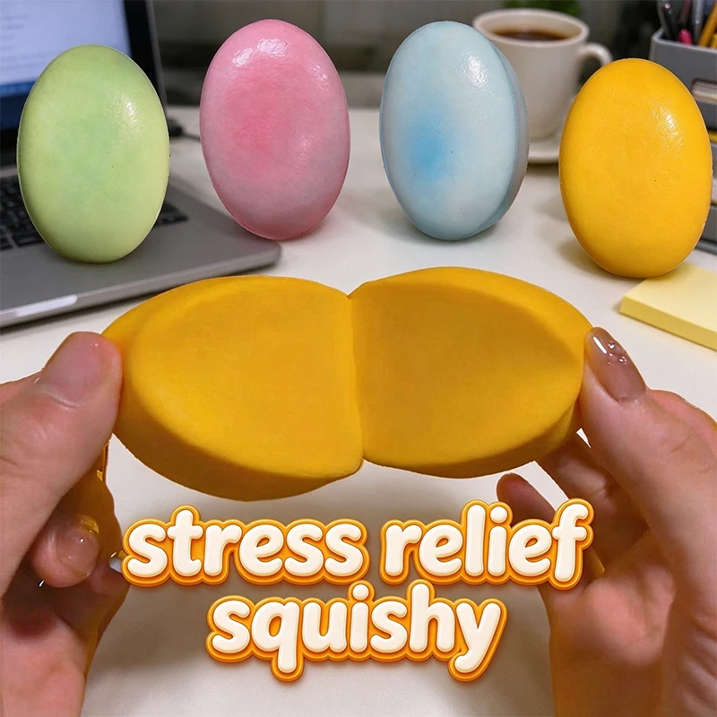 Squishy Mini Cheese Cake Bread Squeeze Toy Stress Relief Slow Rising Sensory Fidget Toys Soft Decompression Toy Gift for Adults