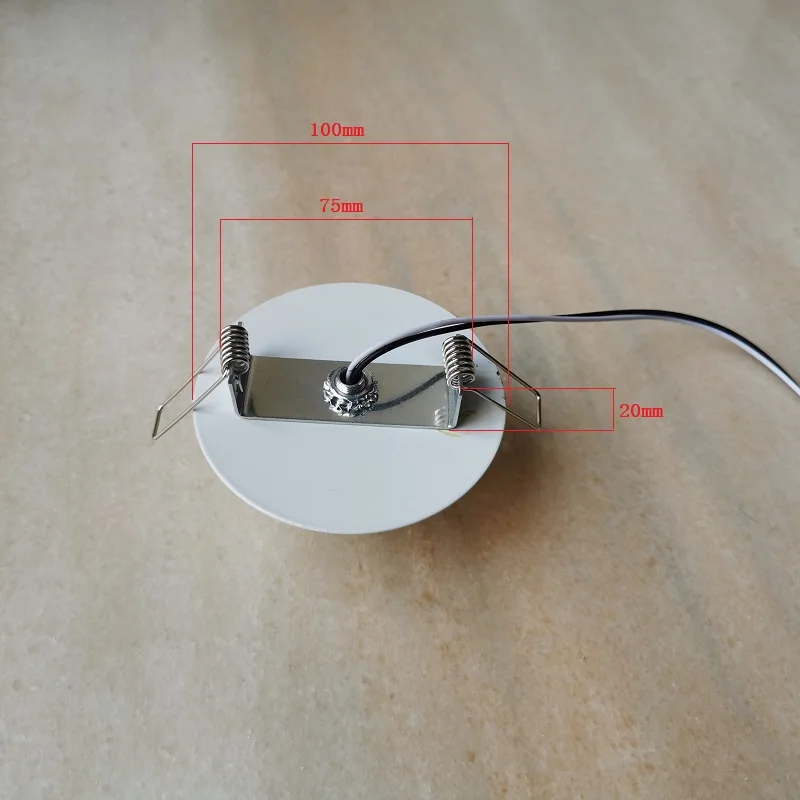 2PCS/lot E27 Ceramic Lamp Base Holder with Embedded Metal Mounted Disc Cover 80/100mm E27 Lamp Socket Light Base with 30cm