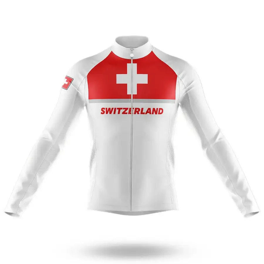 

WINTER FLEECE THERMAL Switzerland NATIONAL TEAM ONLY LONG SLEEVE ROPA CICLISMO CYCLING JERSEY CYCLING WEAR SIZE XS-4XL