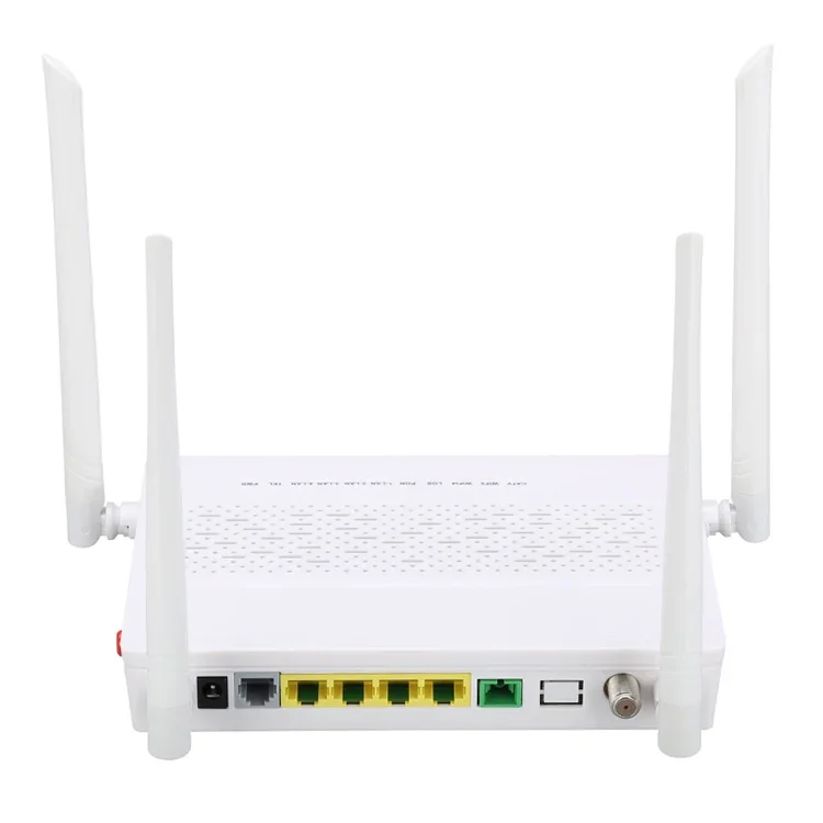 ZISA Xpon 1200M IP ONT for Gpon/Gepon 4GE 11ac Wifi 11ac 1310nm Wavelength CATV VoIP POTS XPON ONU High Fiber Optic Equipment
