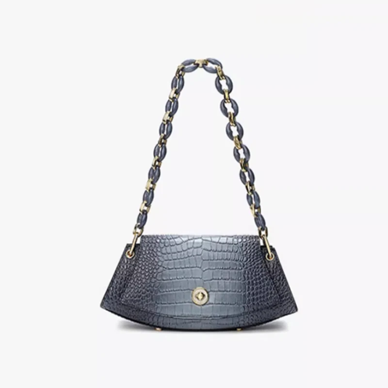 

Crocodile Pattern Armpit Bag for Women, Fashionable Shoulder Bag, Luxurious Handbag, High Quality Temperament, New, Trendy, 2022