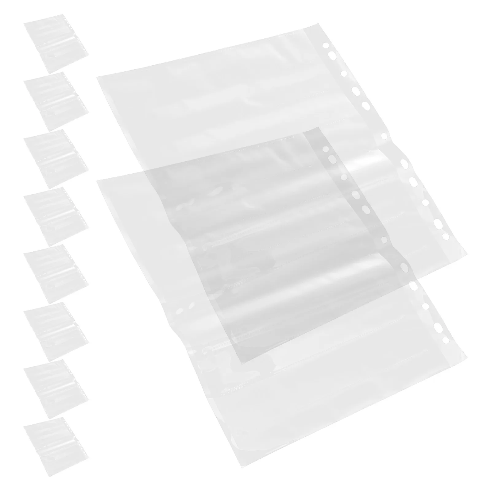 

10pcs Film Negative Sleeves Waterproof Dustproof Archival Storage Binder Organizer Document Pouch Envelope Holder Strip