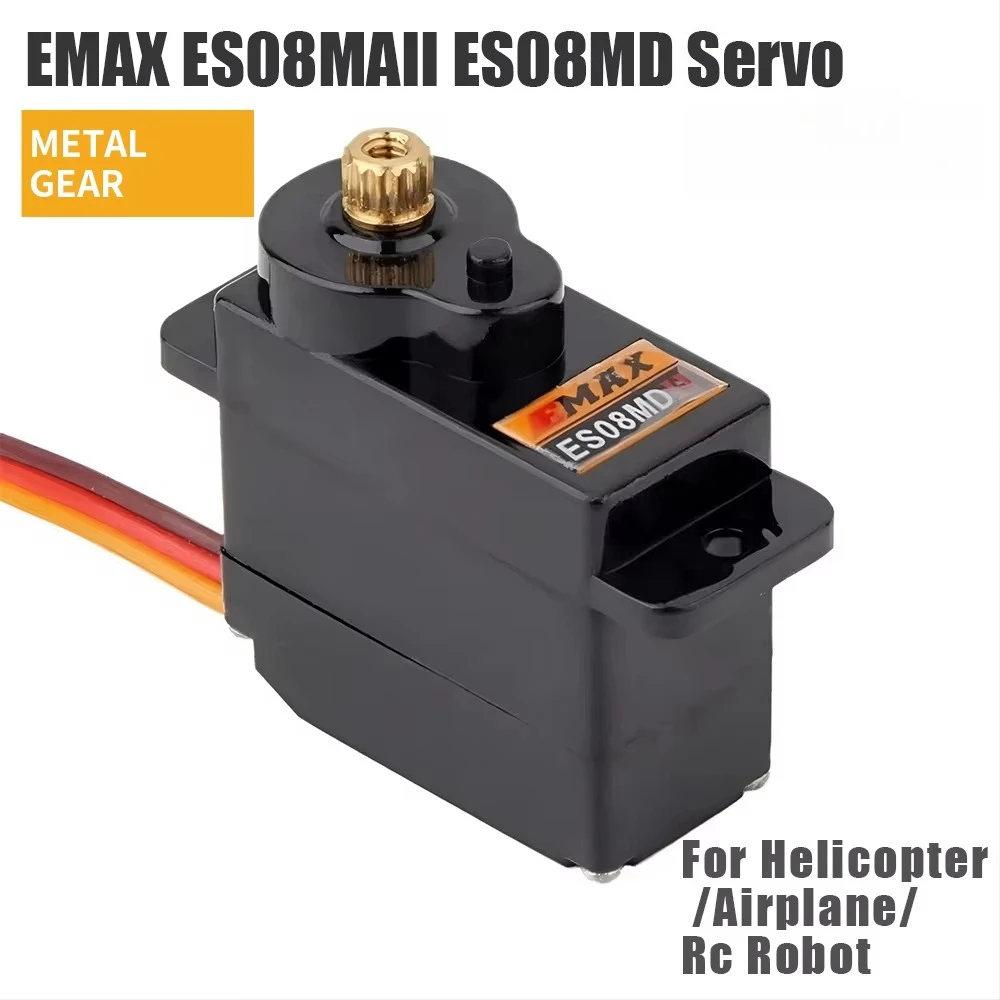 EMAX ES08MAII ES08MD II Metal GEAR Digital Servo up sg90 ES08A ES08MA MG90S TREX 450 Helicopter Airplane Rc Robot