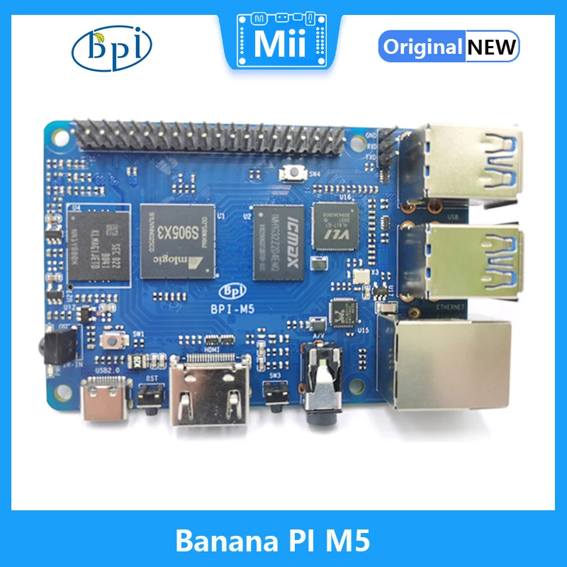 Imagem -03 - Banana pi Bpi m5 Single Board Computer Amlogic S905x3 Design Nova Geração