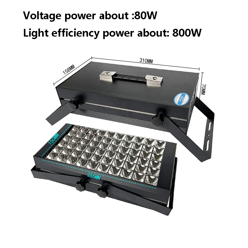 

Портативная светодиодная УФ-лампа для коллоидного отверждения с воздушным охлаждением 395 нм 405 нм УФ-стеневой клей Водное зеленое масло OCA Экран мобильного телефона ПК Склеивание