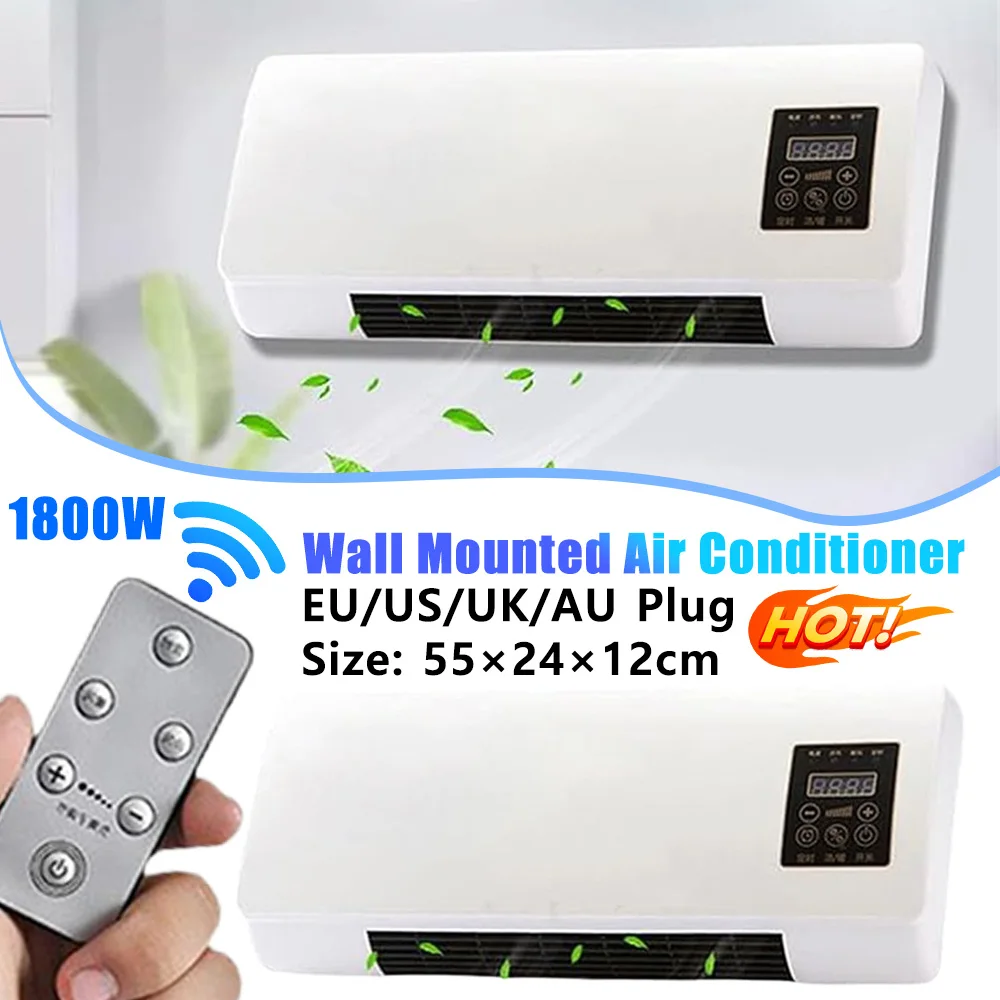 1800W nuevo aire acondicionado sin conductos unidad de aire acondicionado frío y calor montaje en pared calentador de CA portátil para RV apartamento dormitorio
