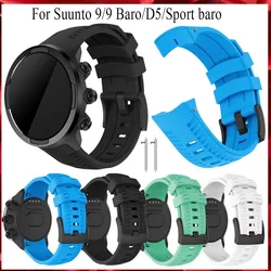 24mm Silicone Replacement Accessory Watch Band Wrist Strap Bracelet for Suunto 9 /9 Baro/D5/ Spartan Sport Wrist HR Smartwatch