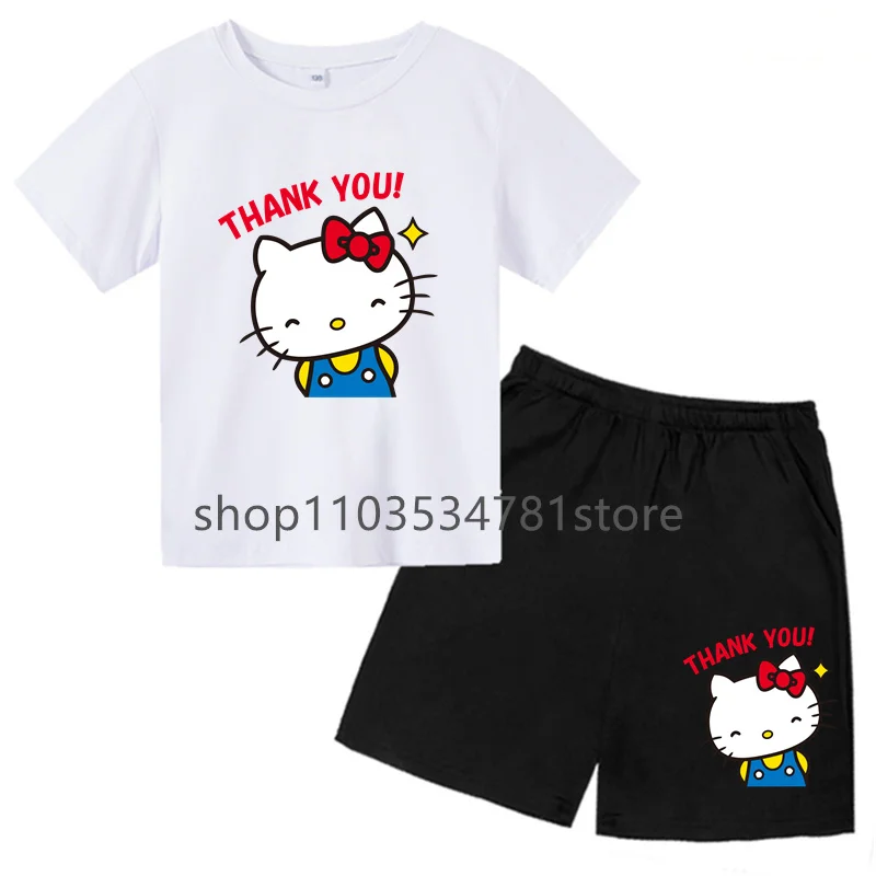 Tshirt Set Kids Baby Boys Clothing Sets Summer Baby Girls Short Sleeve Sports T Shirt+Shorts 2-piece Set Kids Clothes