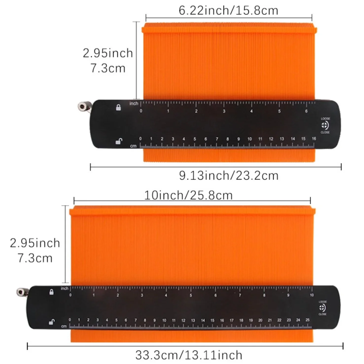 

Nauwkeuriger Wider Contour Gauge Duplicator With Lock 6/10 Inch Profile Shape Copy Tool Template for Curved Shapes