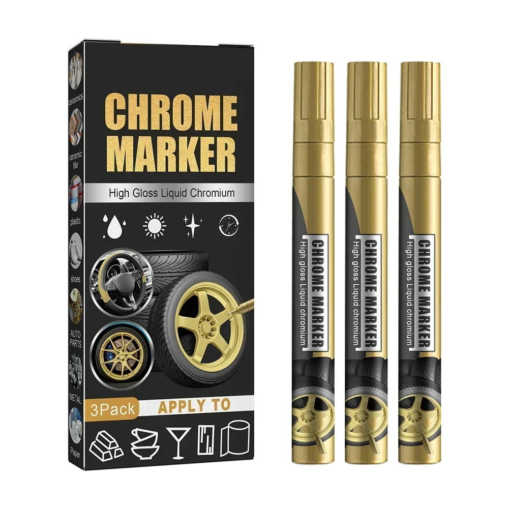 

Metallic Markers Repair Accessories Chrome Marker Coloring Painting Inscription Pen Car Inscription Pen DIY Plating