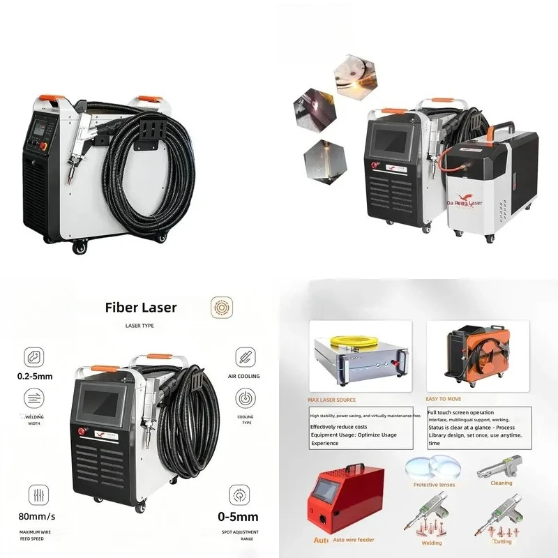 Customized Smart Air Cooled Laser Welding 1500w 2000W 3000W 4 in 1 Handheld Machine Welder Cutter Cleaner Equipped with for