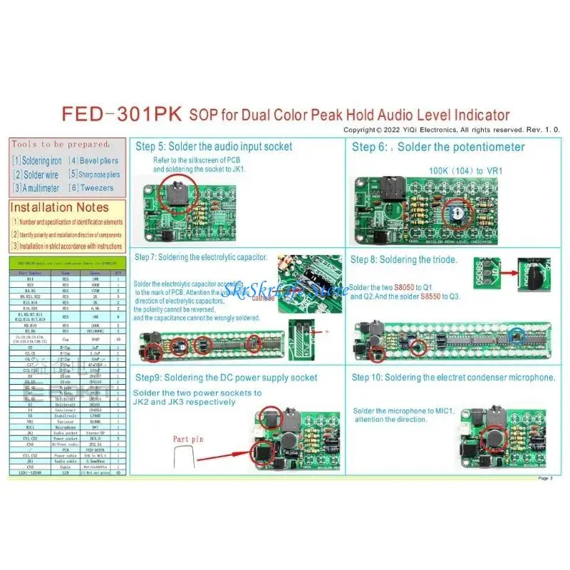 e65e DIY Soldering LED Sound Sound Levelizers Level Count