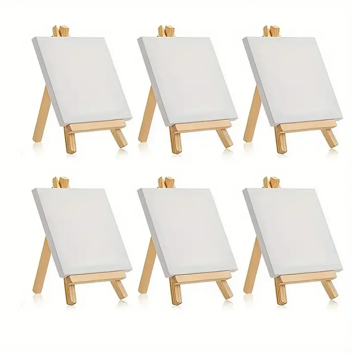 New Arrival Canvases And Easel Set for Adult Artists - Tabletop Wooden Display Stand Small Desktop Sketching Tripod Art Supplies