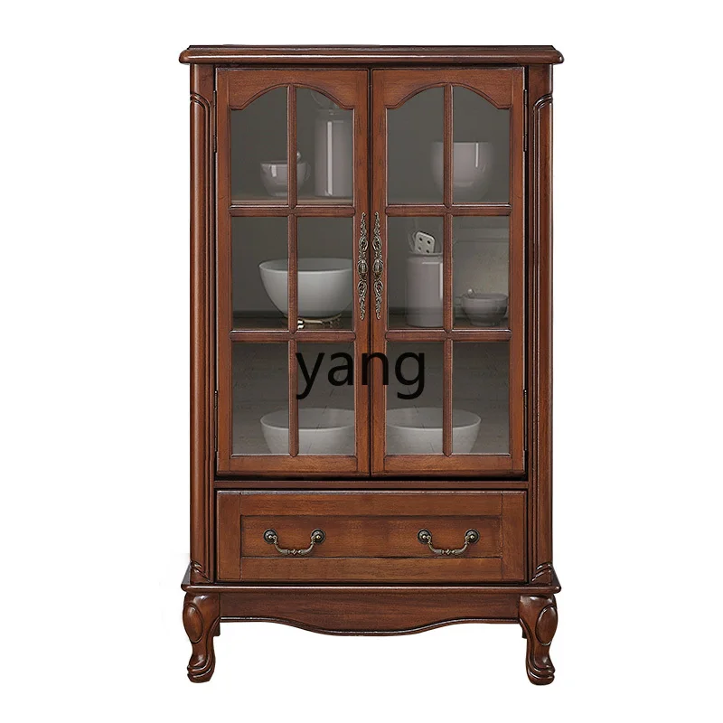

LZR Double Door Small Wine Cabinet Small Apartment Living Room Tea Cabinet