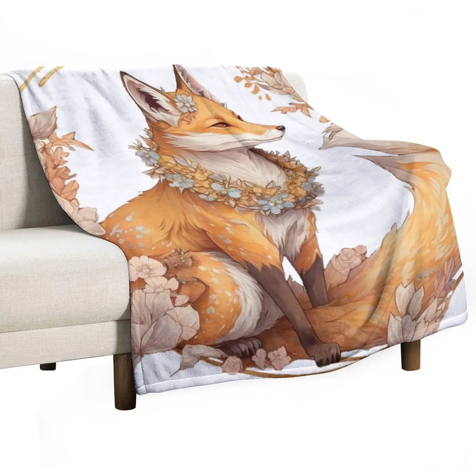 Fox Heaven Throw Blanket Luxury Custom For Decorative Sofa Decoratives Bed linens Softest Blankets