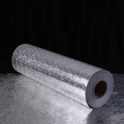 40*100CM Aluminum Foil Self- Adhesive Sticker Oil-proof Shelf Liner Drawer Kitchen Decor Waterproof  Wallpaper Wall Stickers