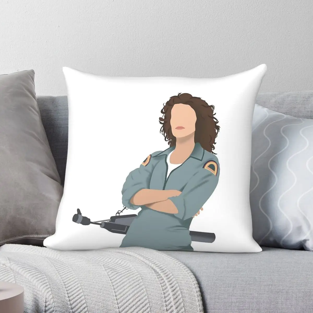 Ellen Ripley Alien Movie Square Pillowcase Polyester Linen Velvet Creative Zip Decorative Sofa Cushion Cover