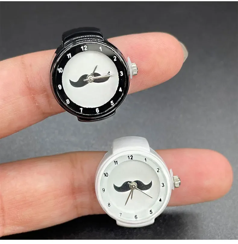 Luxury Finger Quartz Watch Mini Small Elastic Alloy Band Watches Children Rings Jewelry Clock Men Women Kids Quartz Watch Ring