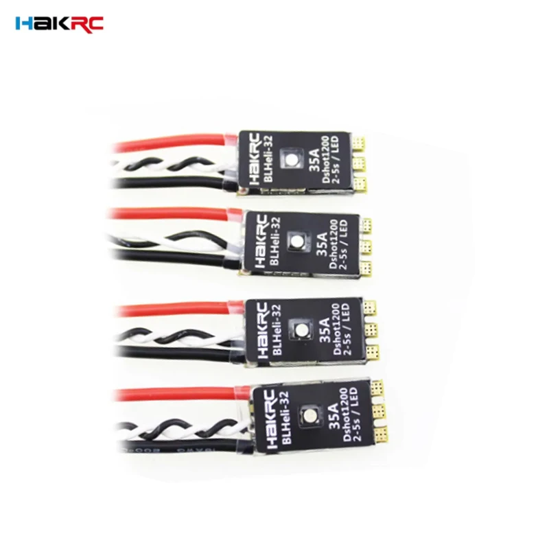 بدون فرش ESC مع إضاءة ليد مدمجة لطائرة سباق بدون طيار RC FPV ، HAKRC ، blhelii32 ، Dshot1200 ، 2-5S LIPO ، 35A