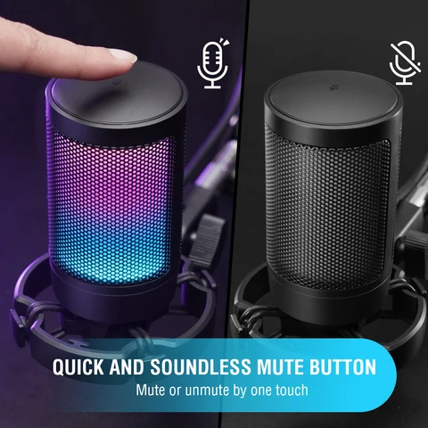 FIFINE Ampligame USB-микрофон для ПК с высоким качеством звука — фото модели