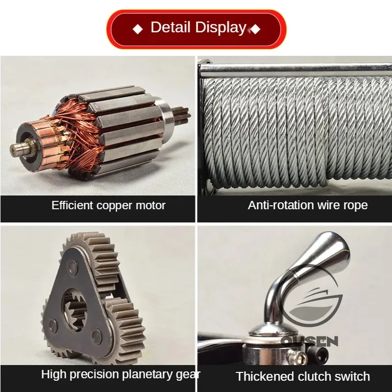 Winch Car Tuning Electric Winch Handle/wireless Wire Rope Winches for BeachBugg