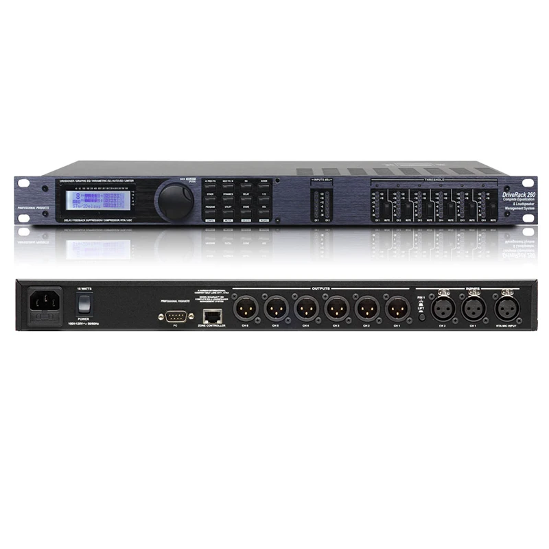 Professioneller digitaler Audioprozessor DriveRack PA/260 2 Eingänge 6 Ausgänge PA2 3 Eingänge 6 Ausgänge VENU360-kompatible Originalsoftware