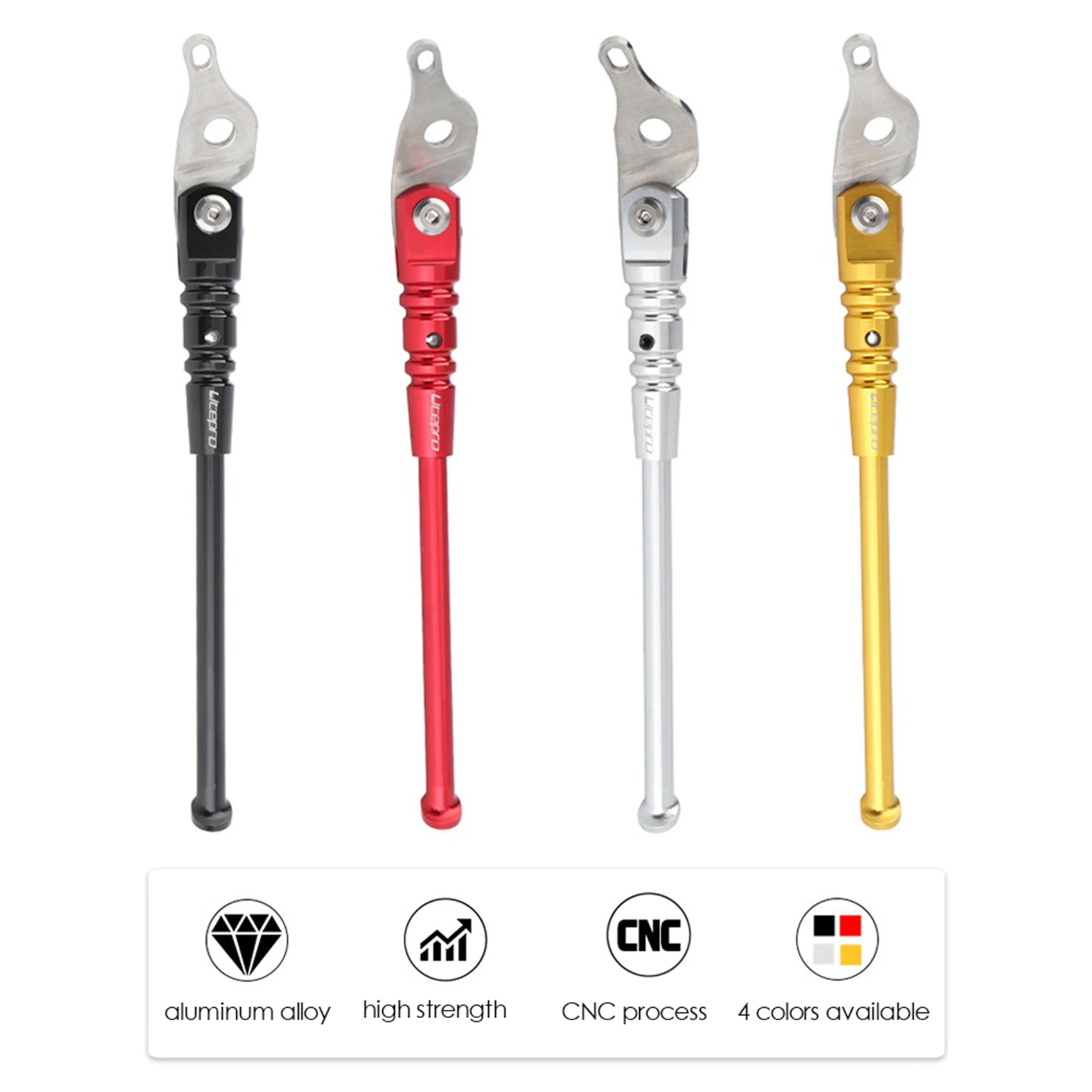 2X Litepro Cavalletto per bicicletta Cavalletto per bici da strada Cavalletto per mountain bike Portabiciclette per accessori Brompton (Argento)