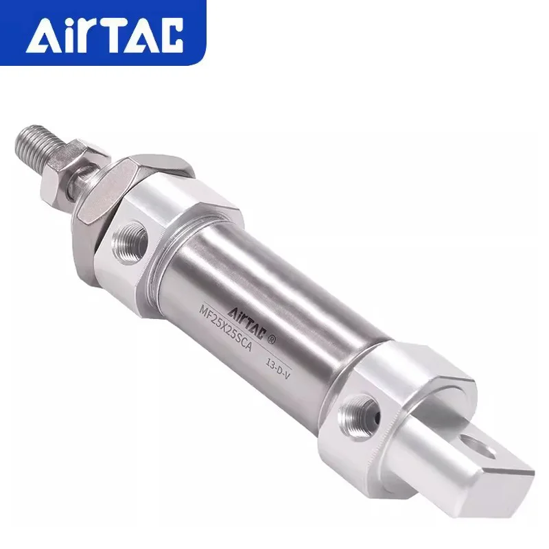AirTAC MF Small Stainless Steel Pneumatic Cylinder With Magnetic MF20/25/32/40 Stroke 25/50/75/100/150/200/300/500-S-U S-CA S-CM