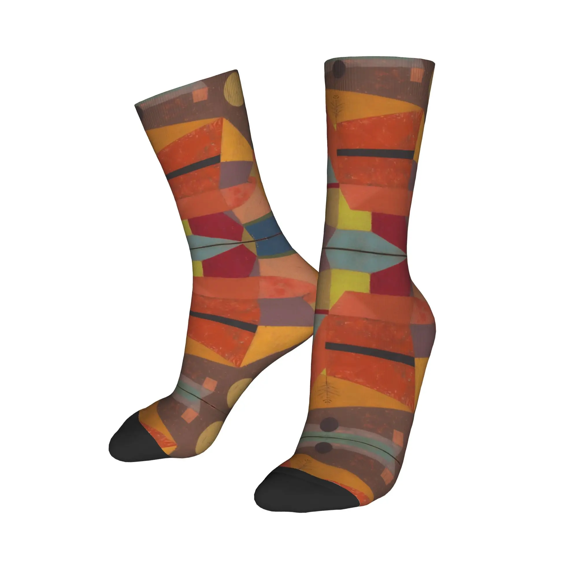 Hip-hop Paul Klee The Hour Before One Night  Soccer Socks  Polyester Middle Tube Socks for Women Men Non-slip
