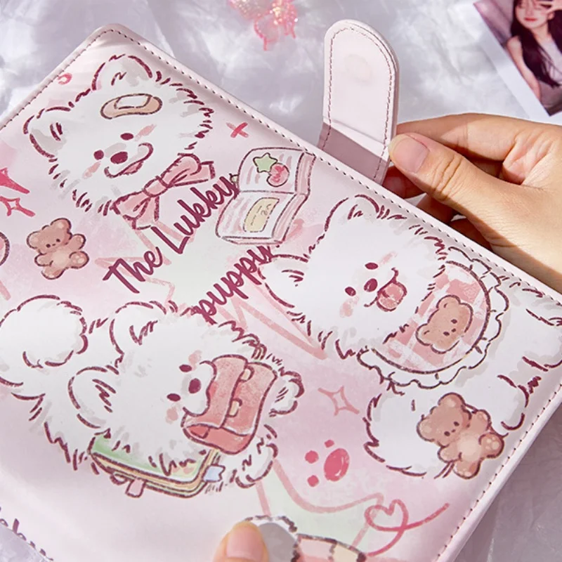 A5 Cute Luxury Pu Leather Binder Card Holder Leather Collector's Card Organizer Book Kawaii Binder Photocards Photo Album