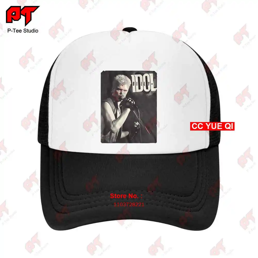 Billy Idol Punk Rock Singing Vintage Mic Album Tour Concert Merch Baseball Caps Truck Cap I5WX