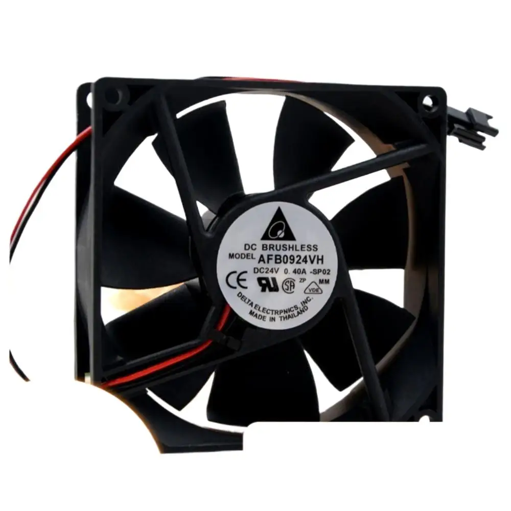 

90mm Fan For Delta AFB0924VH 9025 24V 0.40A 9cm 2-Wire Cooling Fan, Powerful Airflow Power Converters, Industrial Systems