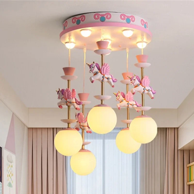 

Children's Bedroom Chandeliers Cute ceiling light Fantasy Modern Creative LED lamp with animal Living Room girls bed room