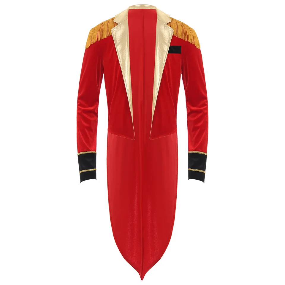 Veste De Ringmaster Homme – Smoking à Paillettes, Costume De Cirque, Blazer Glamour Pour Halloween, Carnaval, Noël