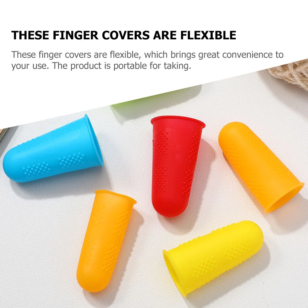 

20Pcs Reusable Silicone Finger Guards Strong Elasticity for Cutting Tools Protection Wear-Resistant Home Office Supplies Small
