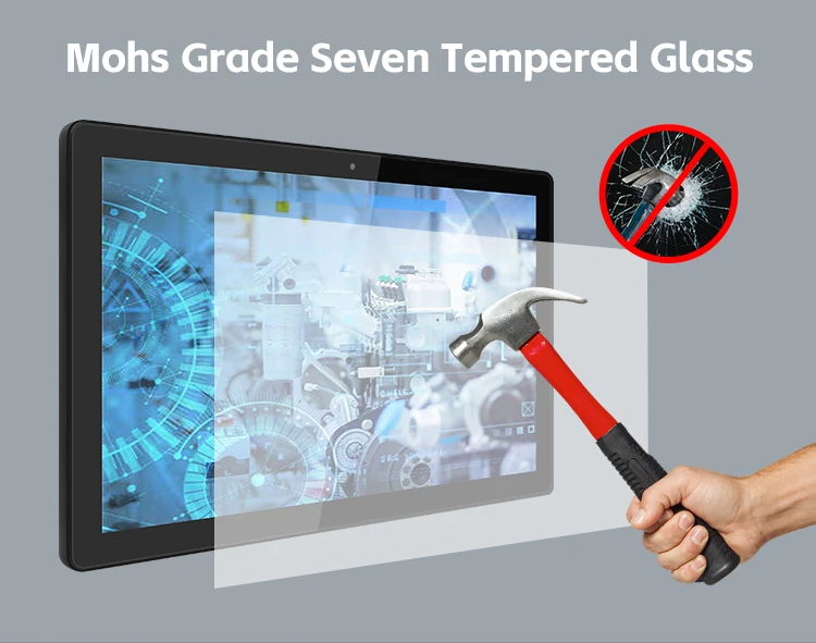 Sinmar 15.6 21.5 بوصة مقاوم للماء الصناعية بدون مروحة الكمبيوتر اللوحي COM Rs232 كامل المعادن ويندوز 10 11 لوحة الكمبيوتر اللوحي للصناعة