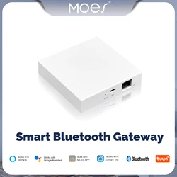 MOES Tuya Bluetooth Gateway Smart Hub Bridge Support Sigmesh Beaconmesh Wireless Wired App Remote Control Work With Alexa Google