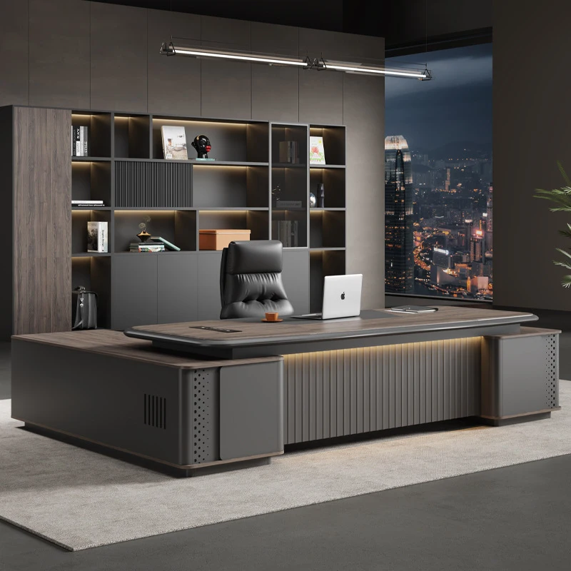 

Комплект офисных кресел, легкая роскошь и премиальный дизайн, стол для молодого руководителя, простой современный стиль для начальника отдела/генерального директора