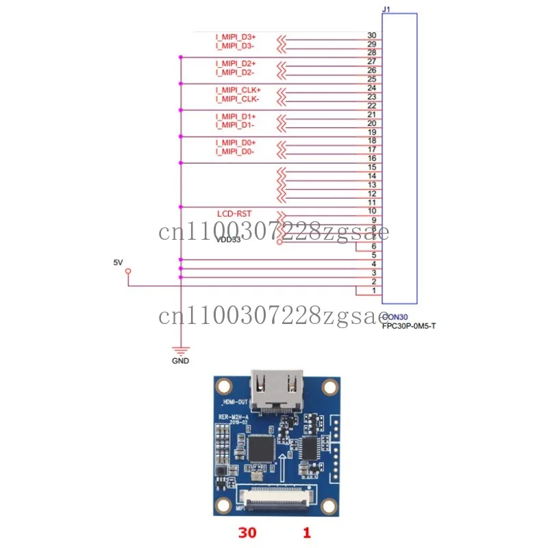 MIPI to HDMI adapter board 720P with A33/A63 Android board expansion HDMI/Spot