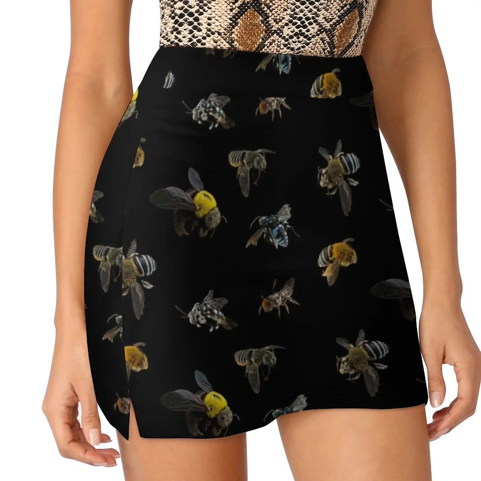 

Native Australian Bees pattern Mini Skirt girls skirt japanese fashion