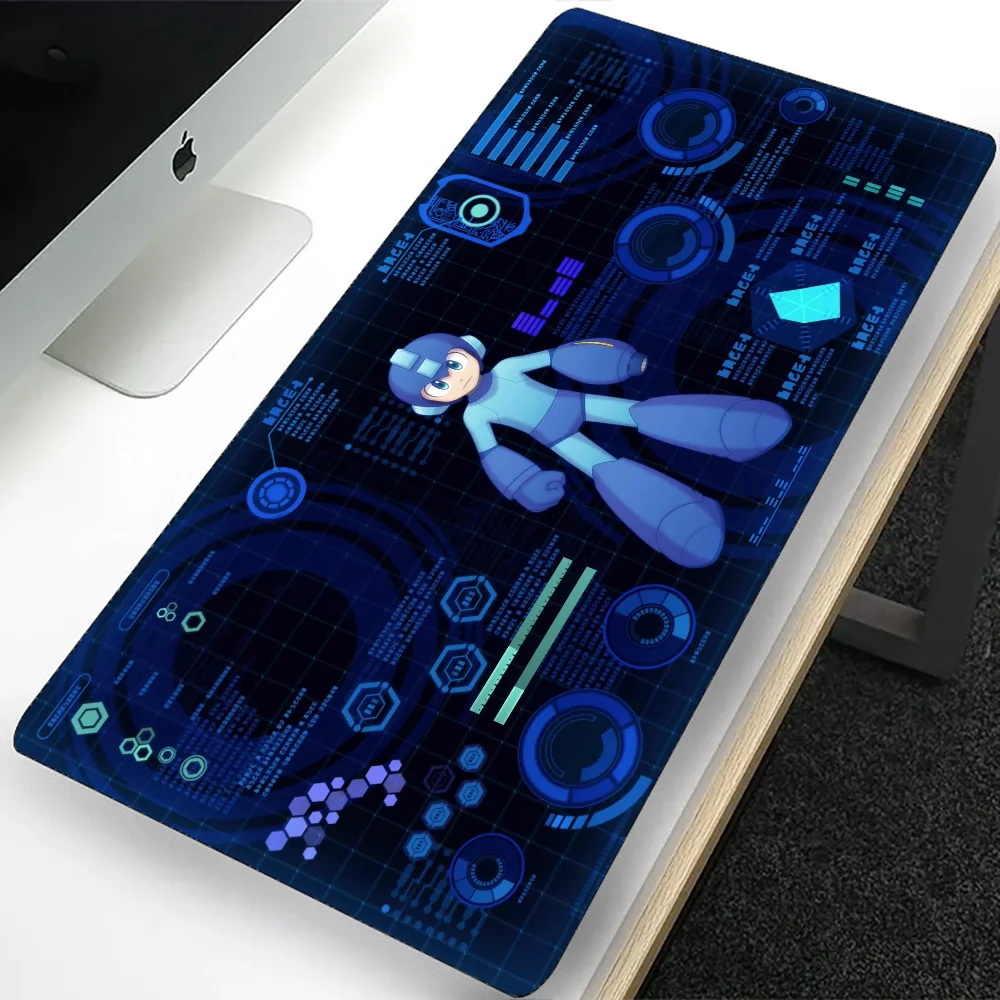 Mega Man Rockman Large Gaming Mouse Pad Computer Mousepad PC Gamer Laptop Mouse Mat Office Mausepad XXL Keyboard Mat Desk Pad